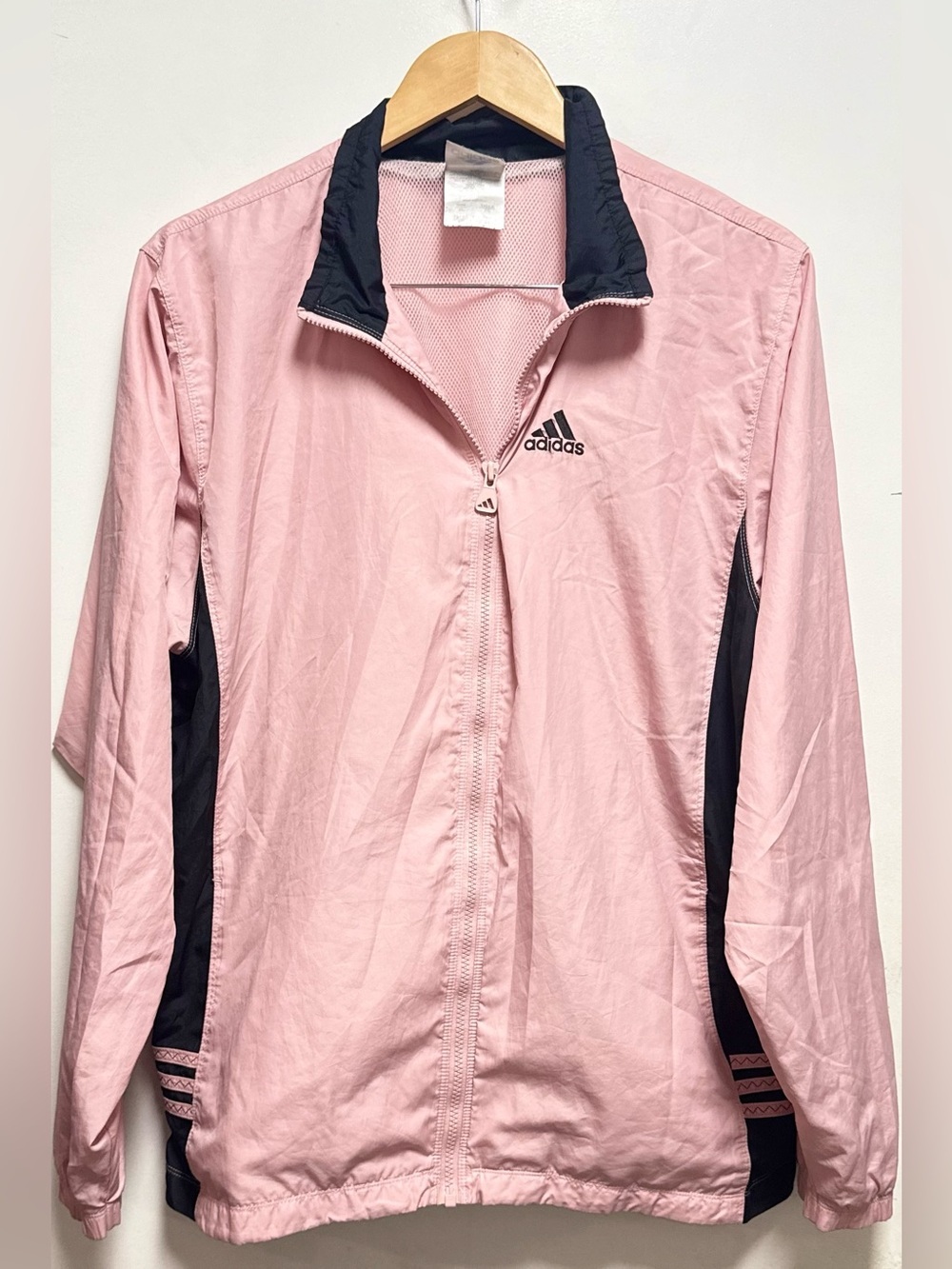 adidas Pink and Black Women's Windbreaker Jacket